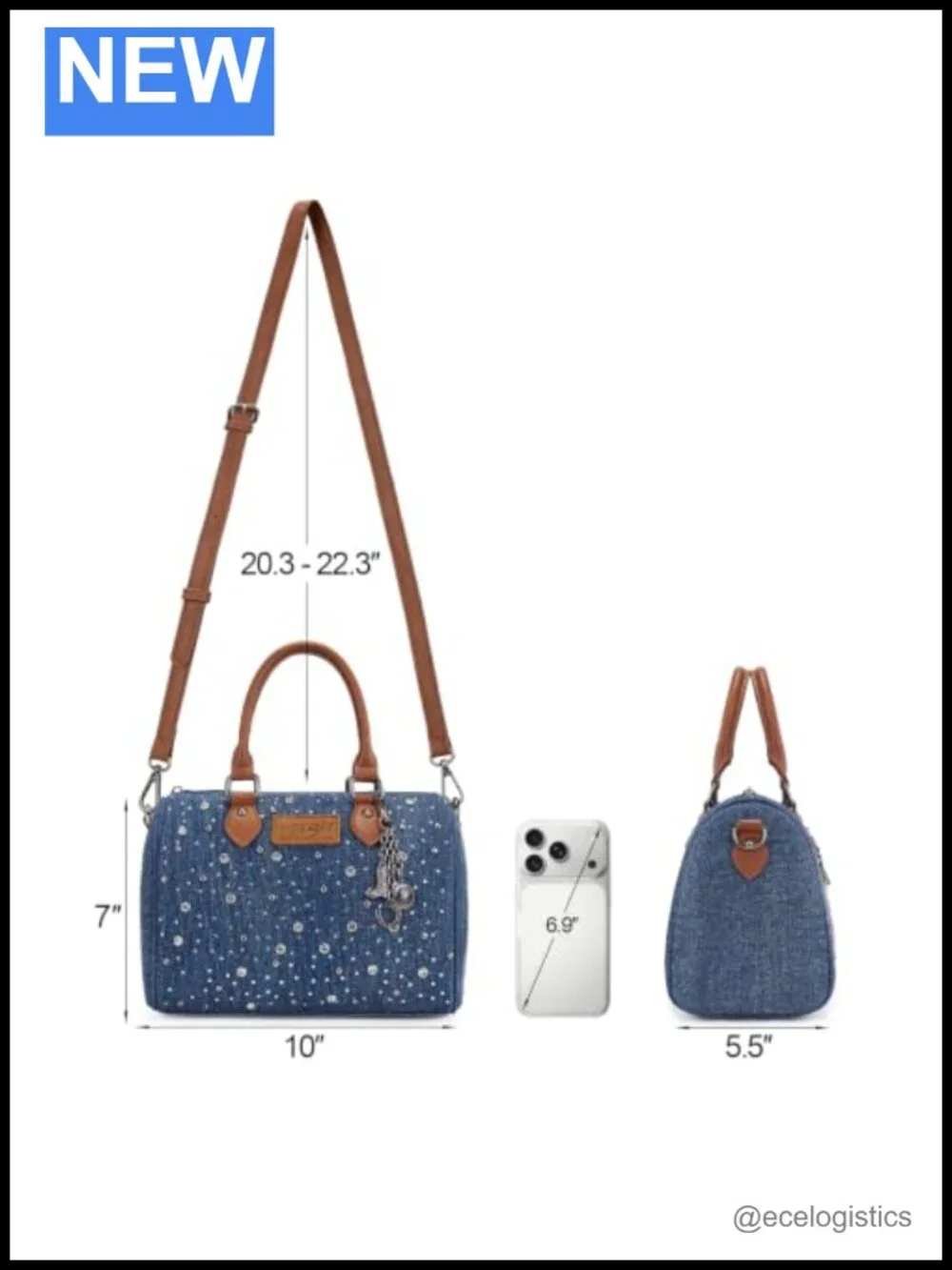 N/A rhinestone denim